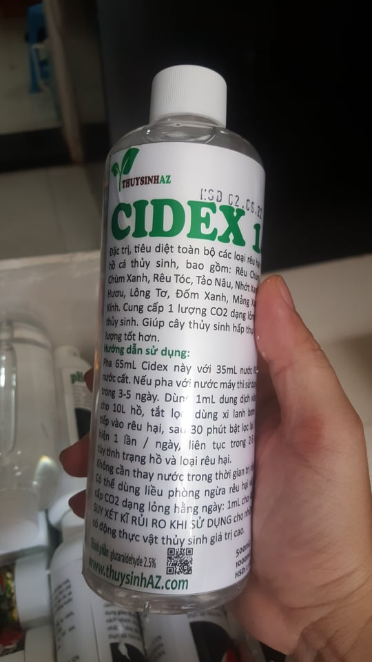 Dung dịch phòng trị rêu hại Cidex 14 nguyên chất 500ML